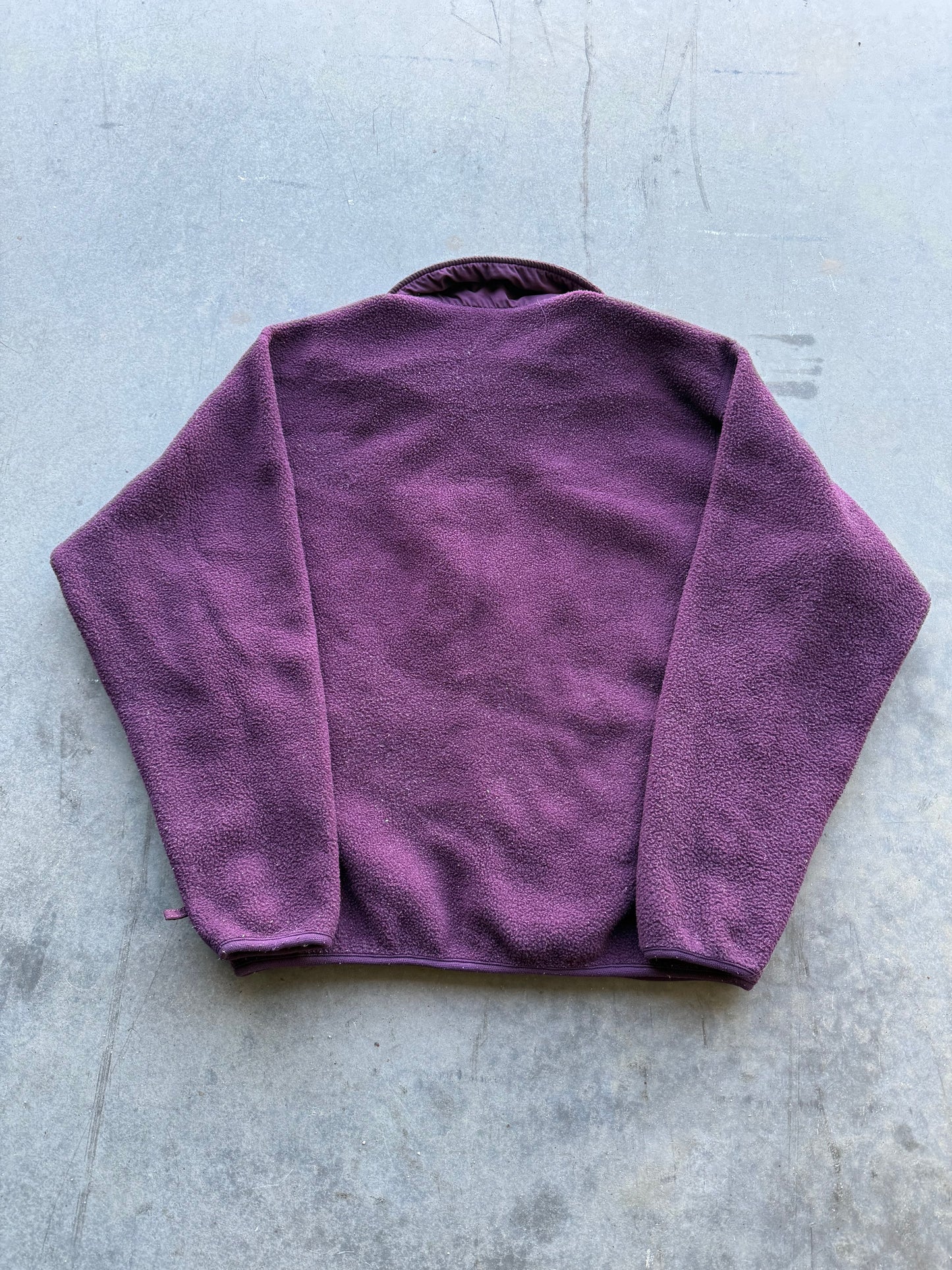 Vintage 1990s Columbia Purple Magenta Zip Up Fleece Sweatshirt ( Medium )
