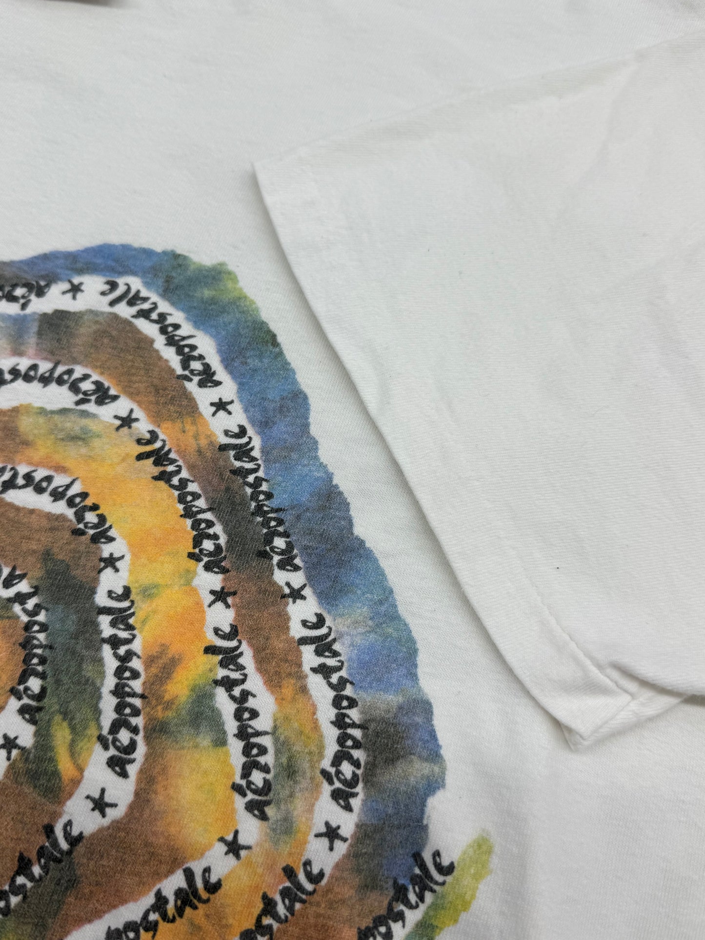 Vintage 1990s Aéropostale Obscure Swirl Art Tee ( XL )
