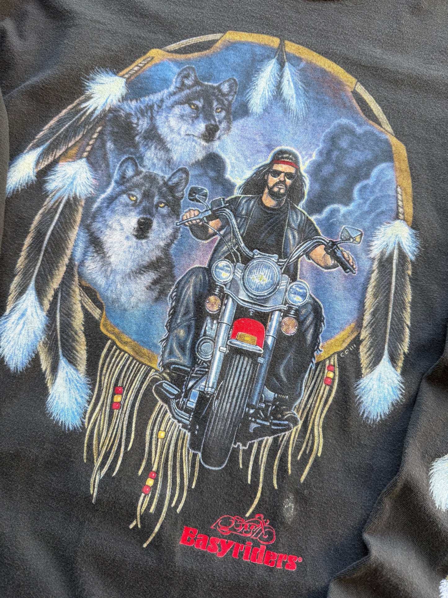 Vintage 90s Easyriders Dreamcatcher Long Sleeve Tee ( Medium )