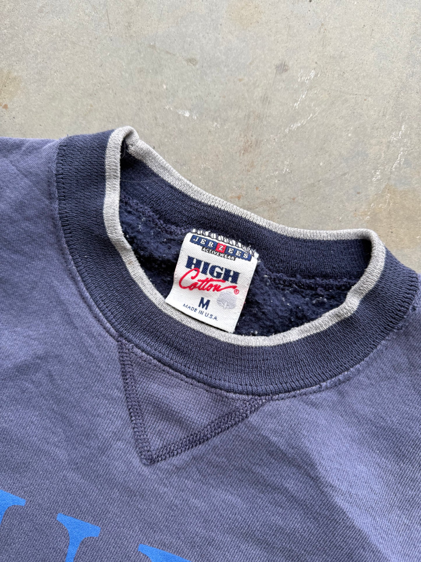 Vintage 1990s Duke University Faded Blue Sweatshirt ( Medium )
