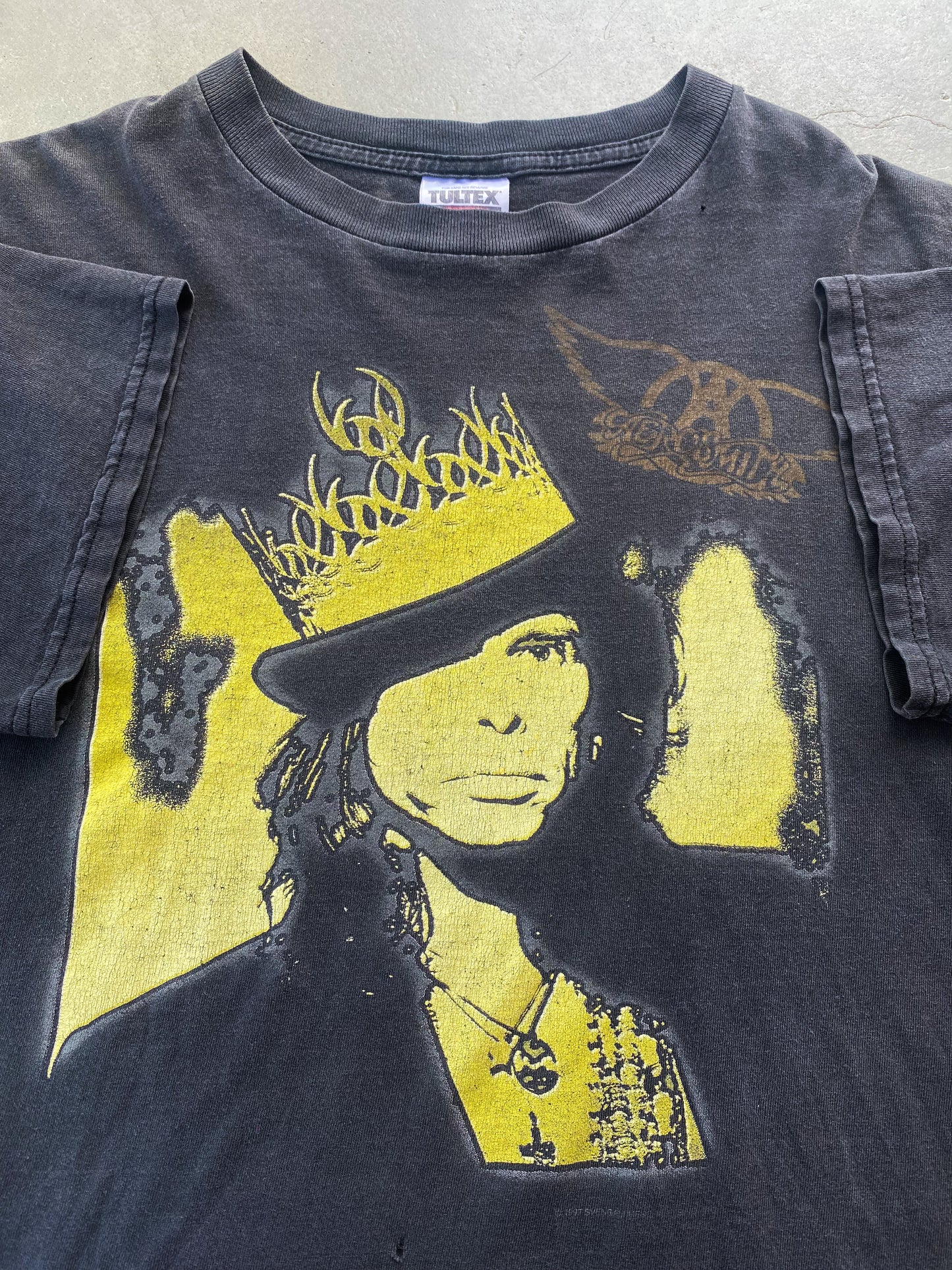 Vintage 1997 Steven Tyler Aerosmith Nine Lives Tee ( Large )