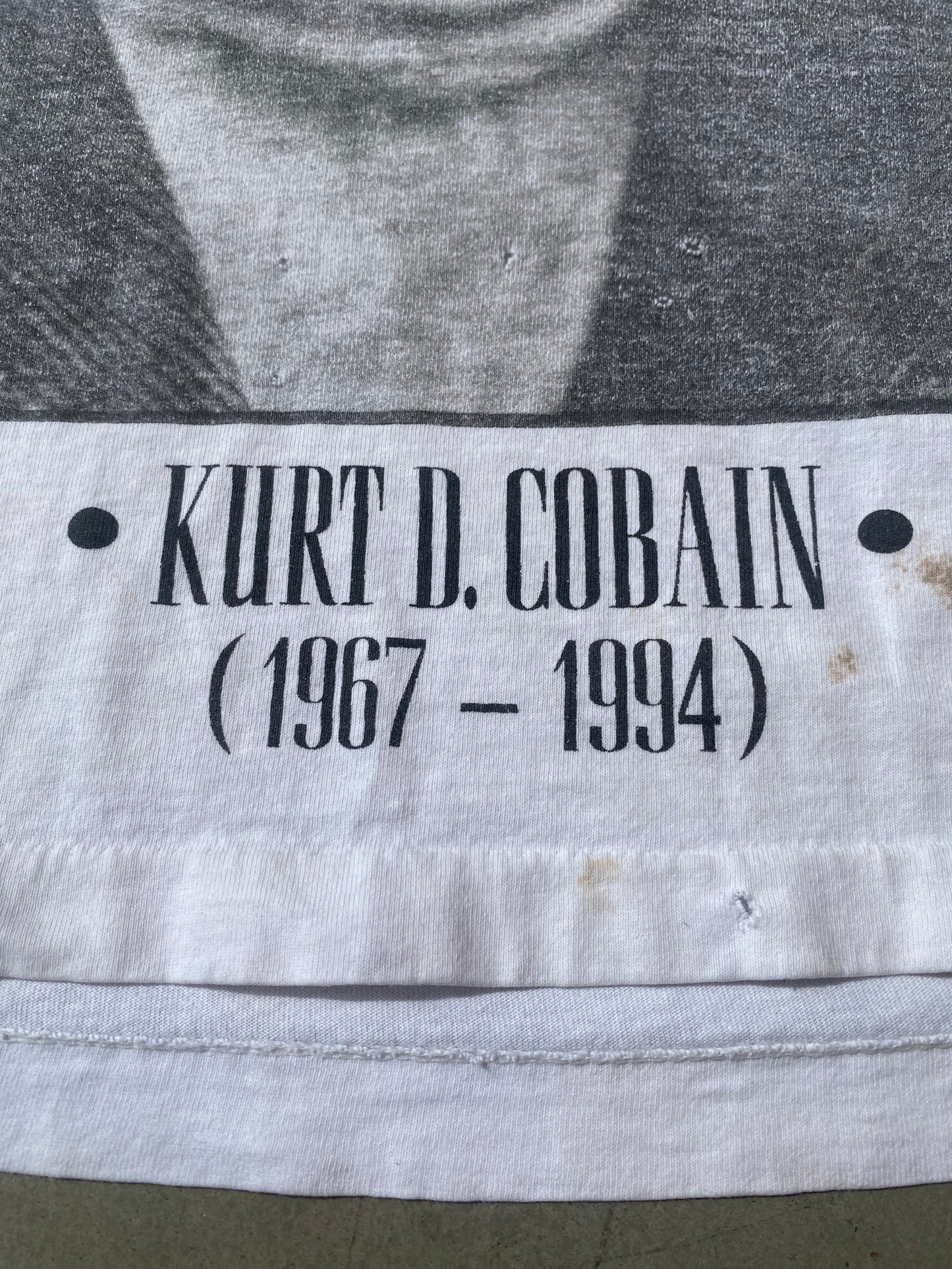 Vintage 1994 Kurt Cobain Memorial Mascara Tee ( XL )