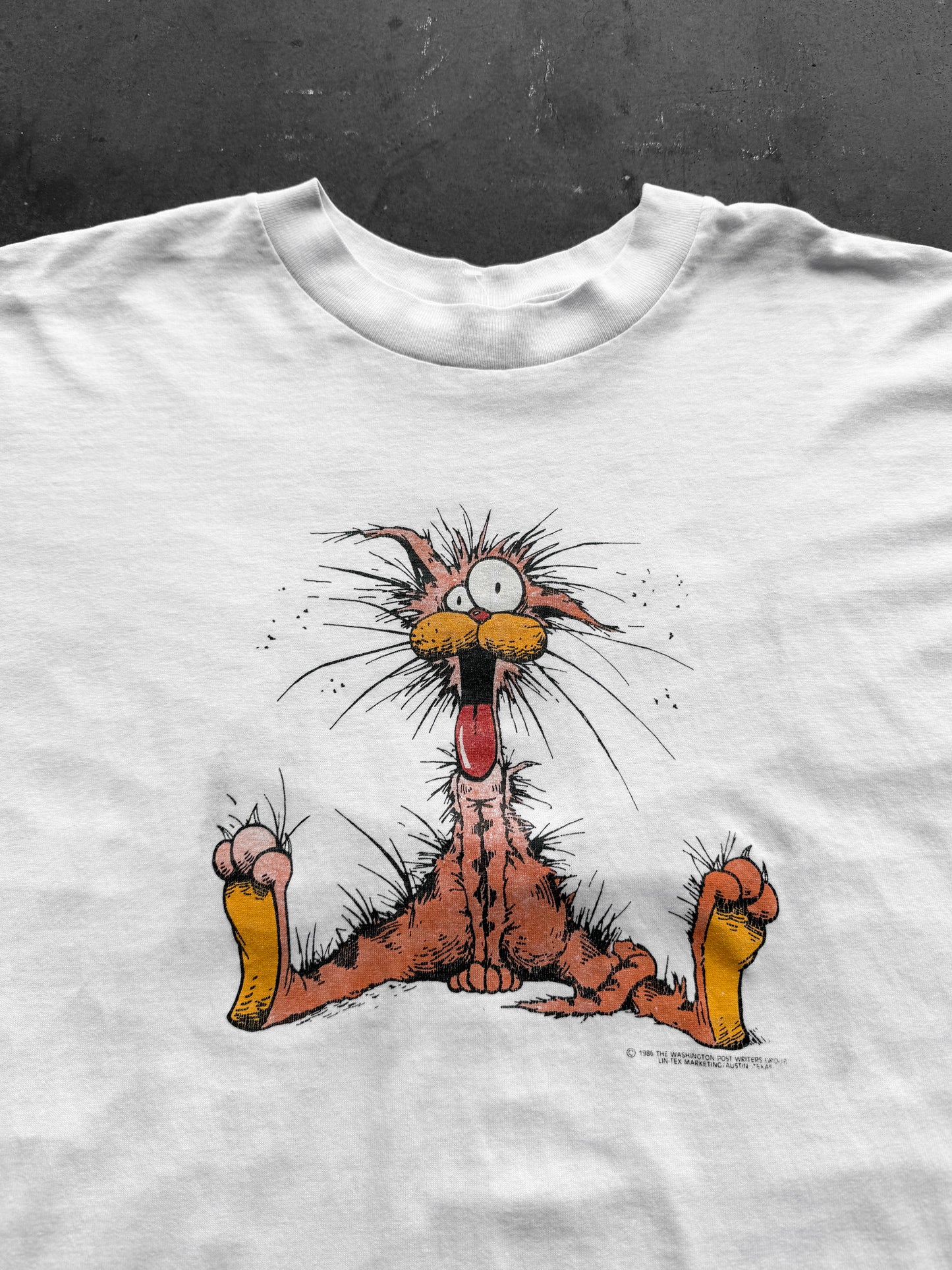 Vintage 1980s Bill The Cat Art Tee ( Large )