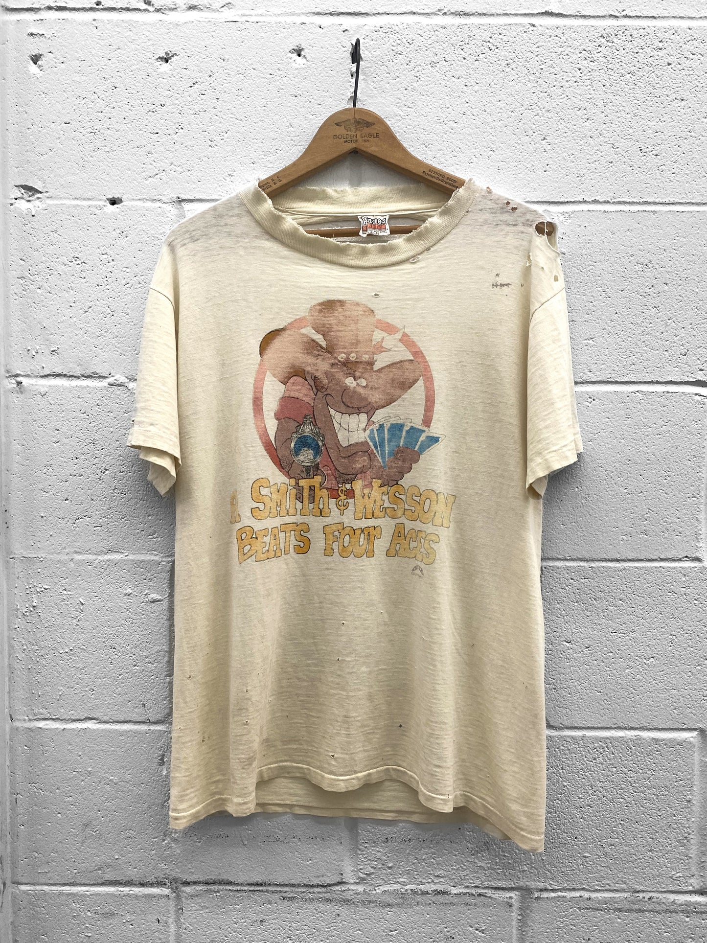 Vintage 70’s Rare Smith & Wesson Cowboy Thrashed Tee