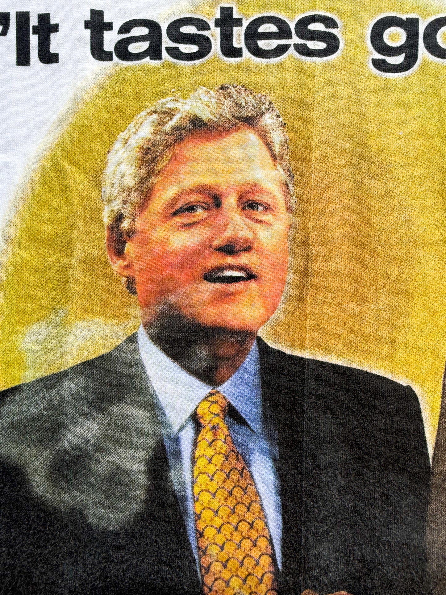 Vintage 1990s Bill Clinton “It Tastes Good” Monica Lewinsky Tee ( XL )