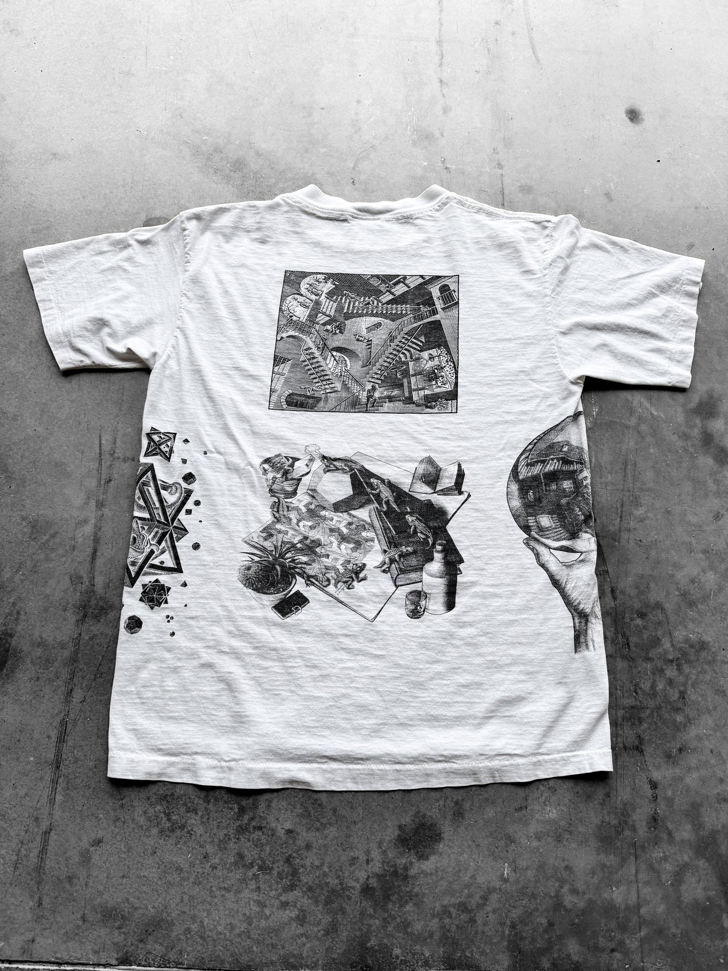 Vintage 1990 MC Escher AOP Art Tee
