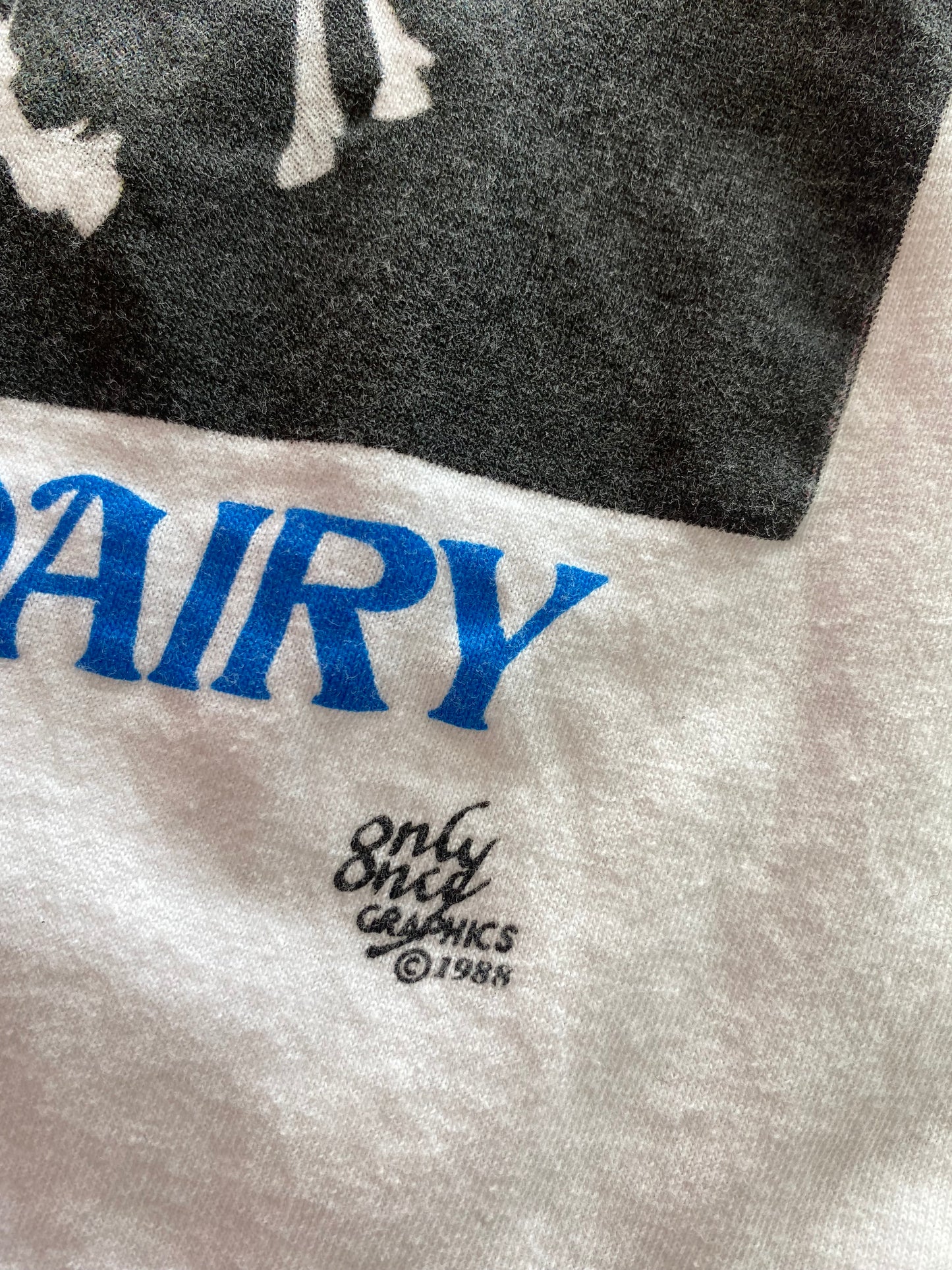 Vintage 1989 Salvador Dairy Cow Parody Art Tee ( Large )