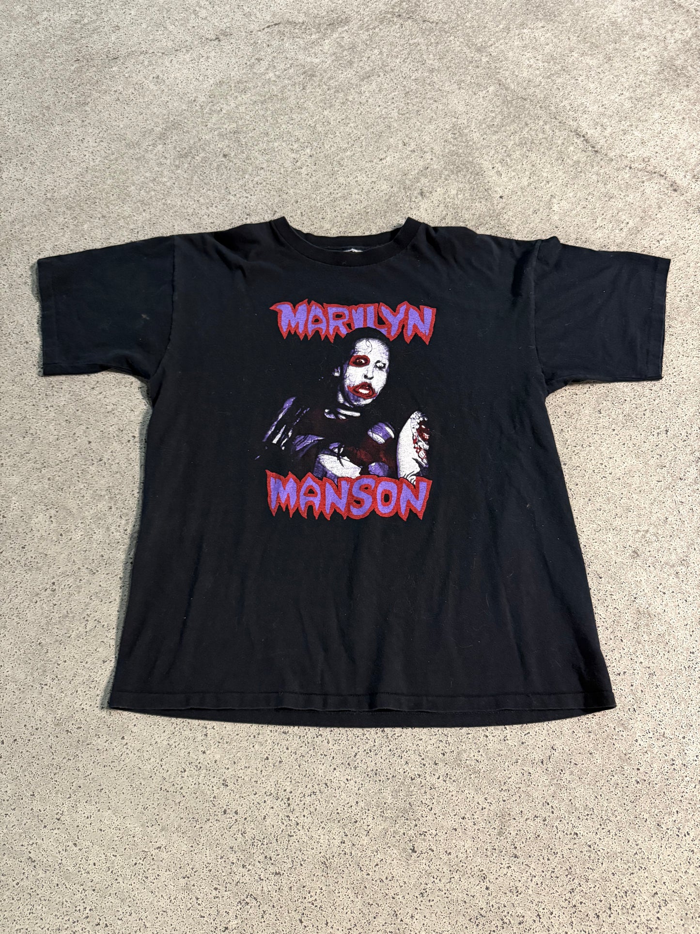 Vintage 1990s Marilyn Manson Parking Lot Bootleg Tee ( XL )
