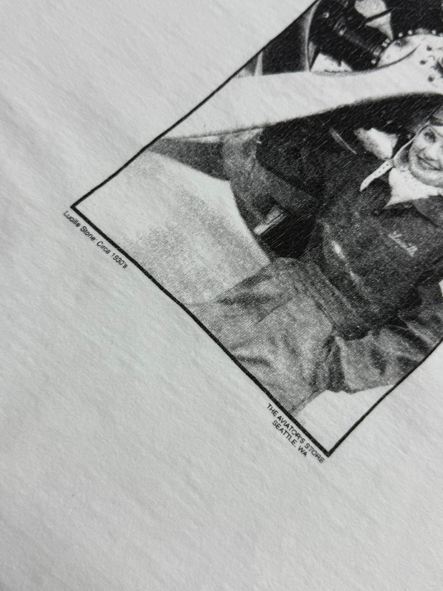 Vintage 1990s A Woman’s Place Is In The Cockpit Tee ( Medium )