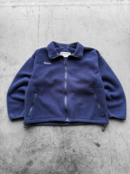 Vintage 1990s Columbia Sportswear Navy Zip Up Fleece ( XL )