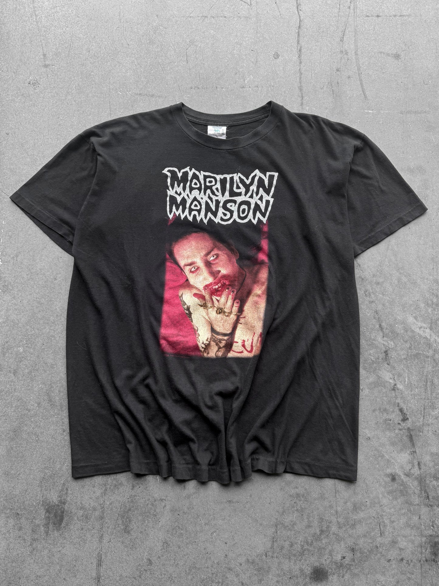 Vintage 1990s Marilyn Manson God Of Fuck Tee ( XL )