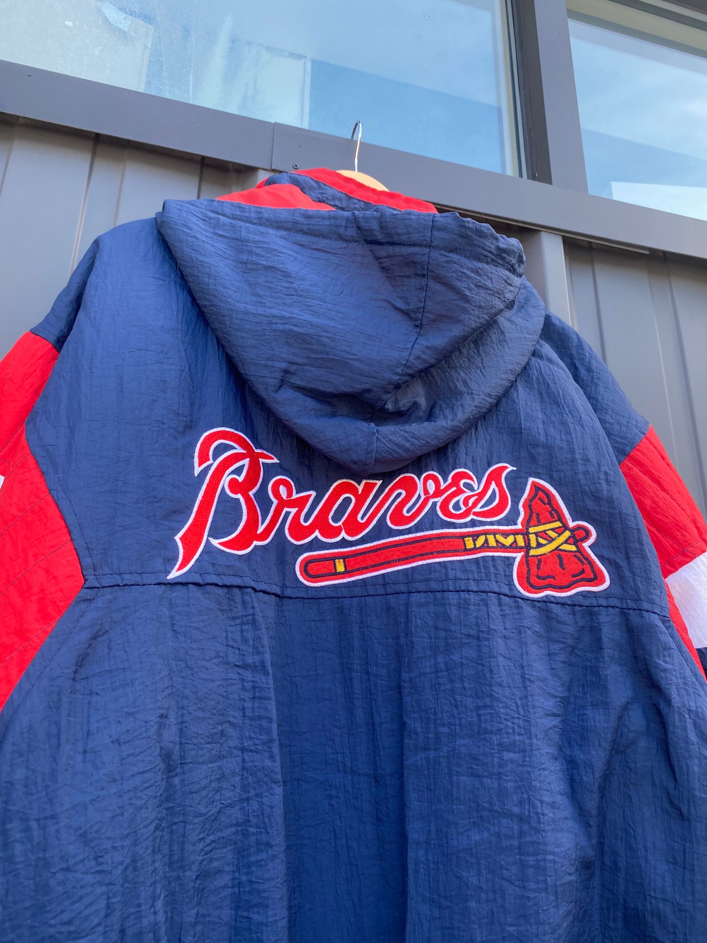 Vintage 90’s Atlanta Braves Starter Quarter Zip Jacket ( XL )