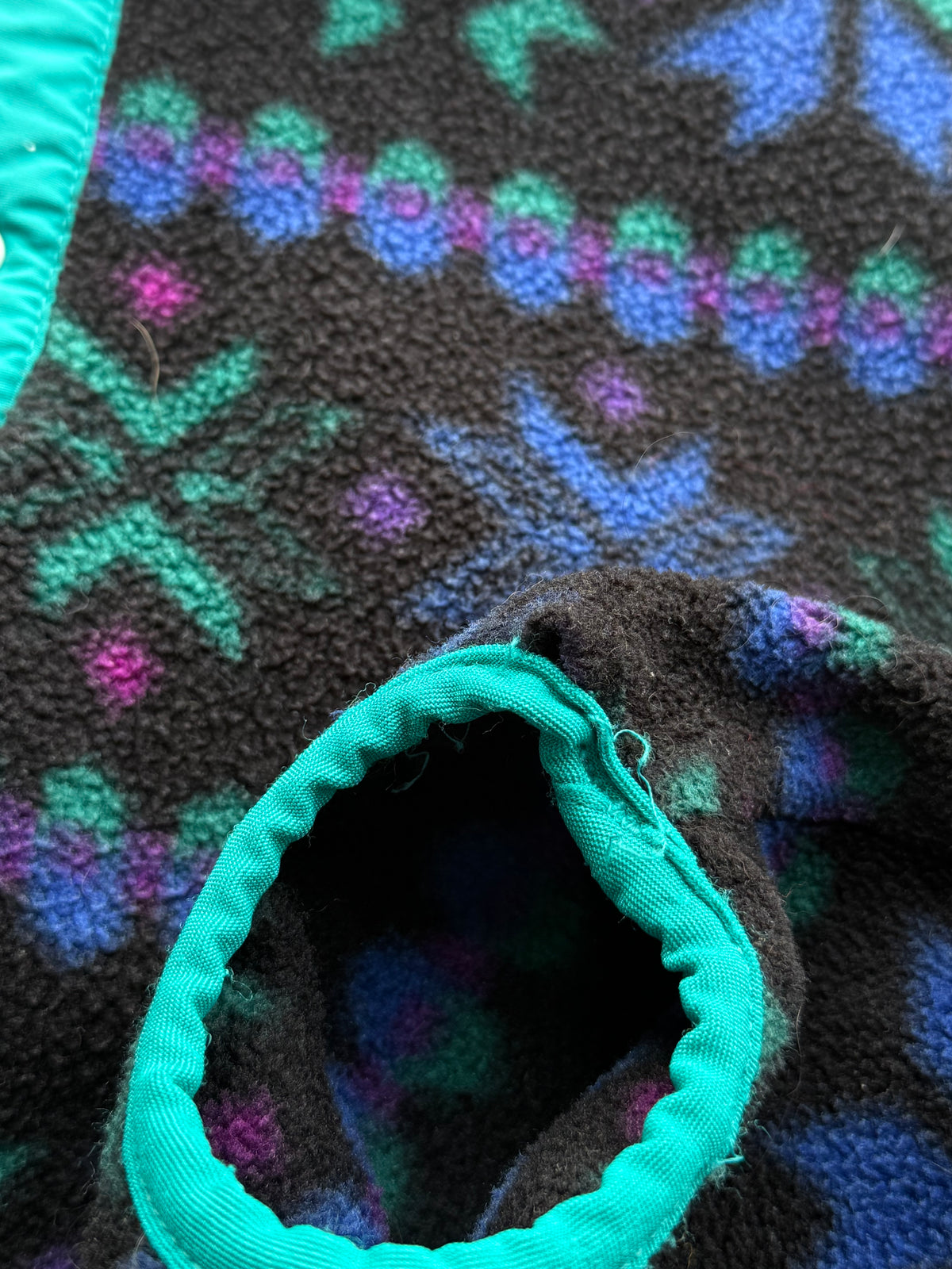 Vintage 90s LL Bean Snowflake Colorful Fleece ( Wmns Large )