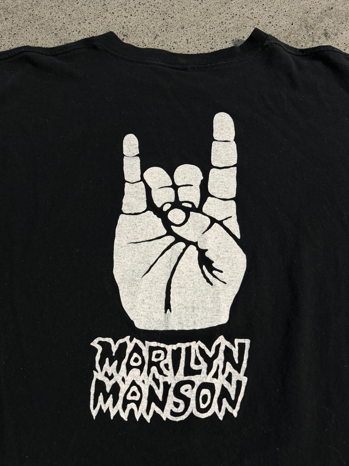 Vintage 1990s Marilyn Manson Parking Lot Bootleg Tee ( XL )