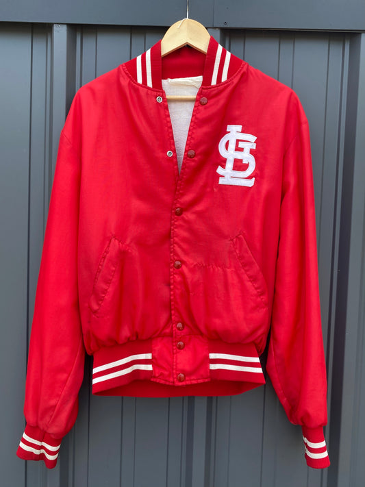 Vintage 80’s Saint Louis Cardinals Nylon Buttoned Up Jacket ( Medium )