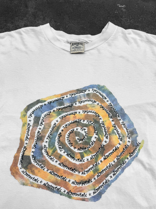 Vintage 1990s Aéropostale Obscure Swirl Art Tee ( XL )