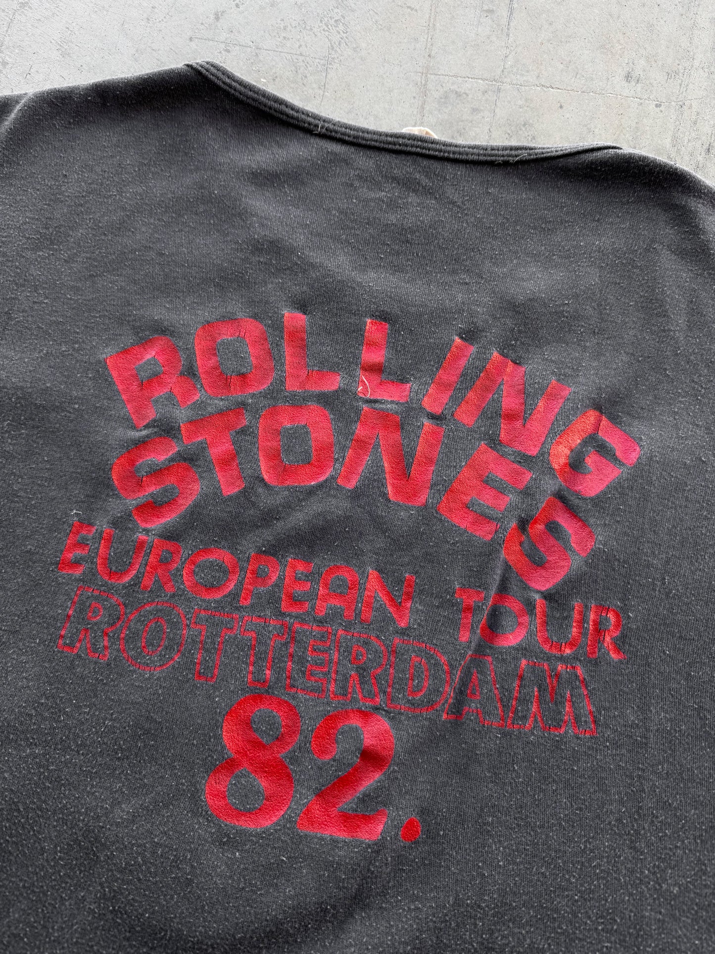 Vintage 1982 The Rolling Stones Amsterdam European Tour Tee ( Medium )