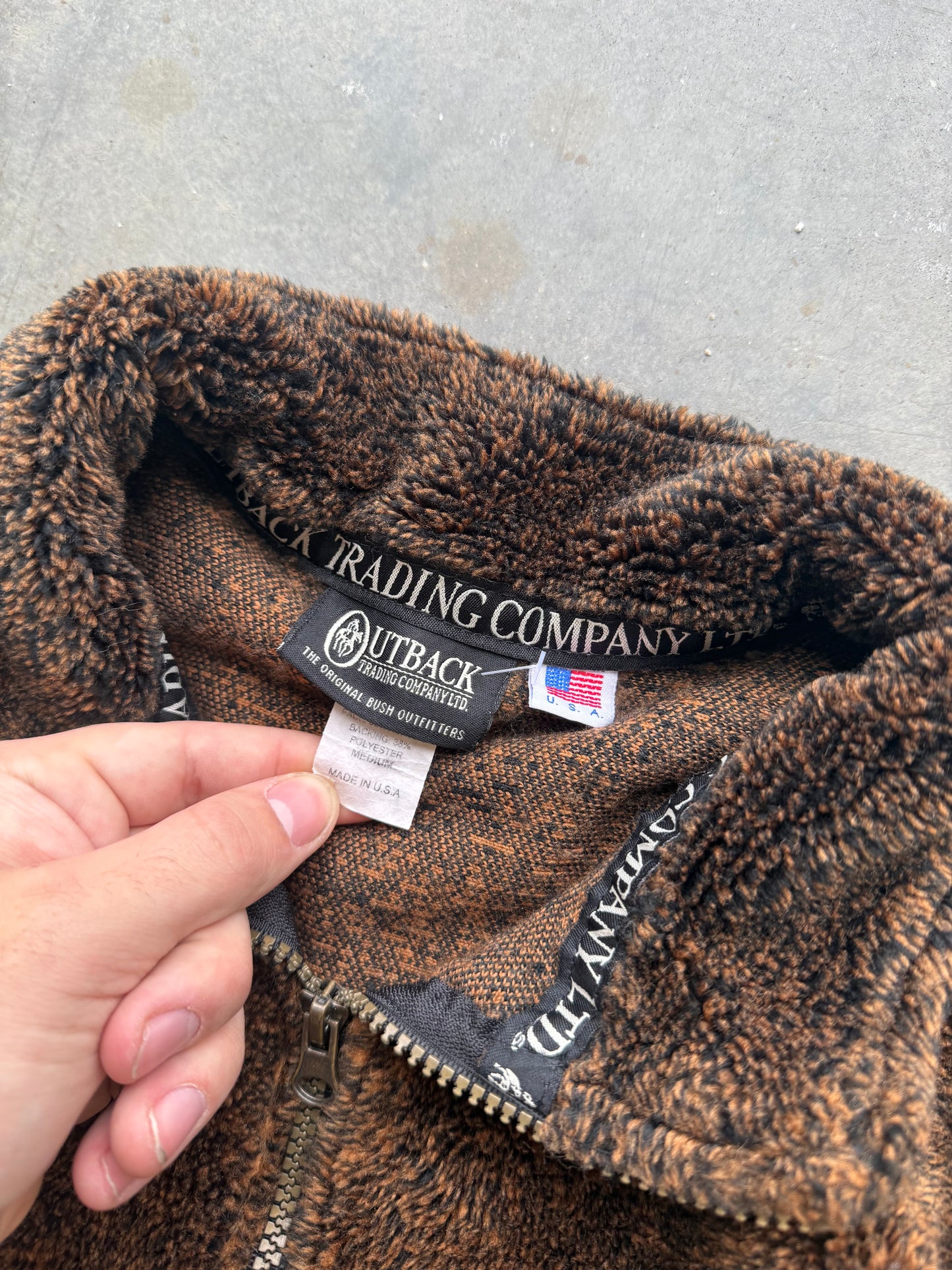 Vintage 1990s Outback Trading Company Horse Fleece ( Medium )