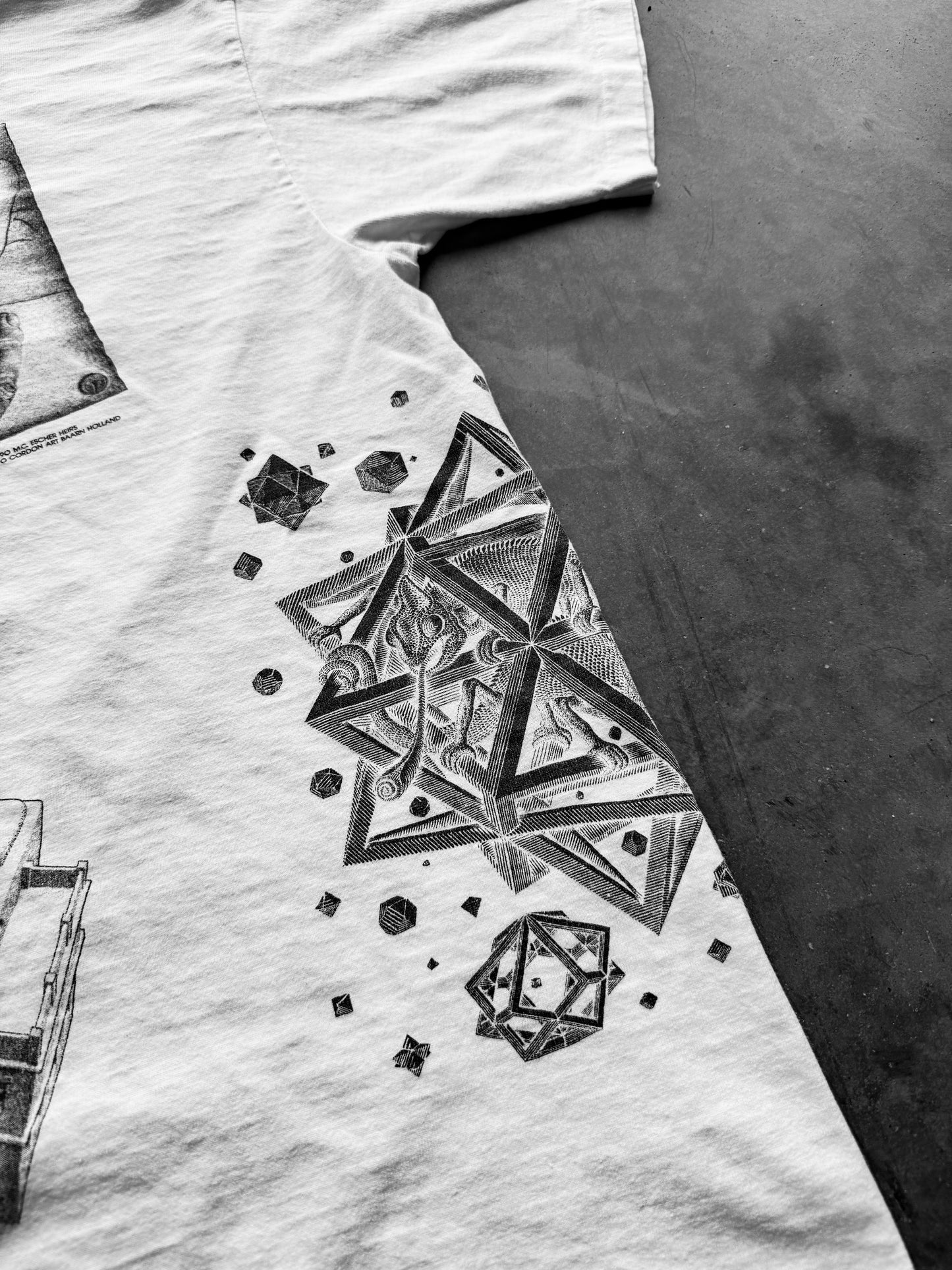 Vintage 1990 MC Escher AOP Art Tee