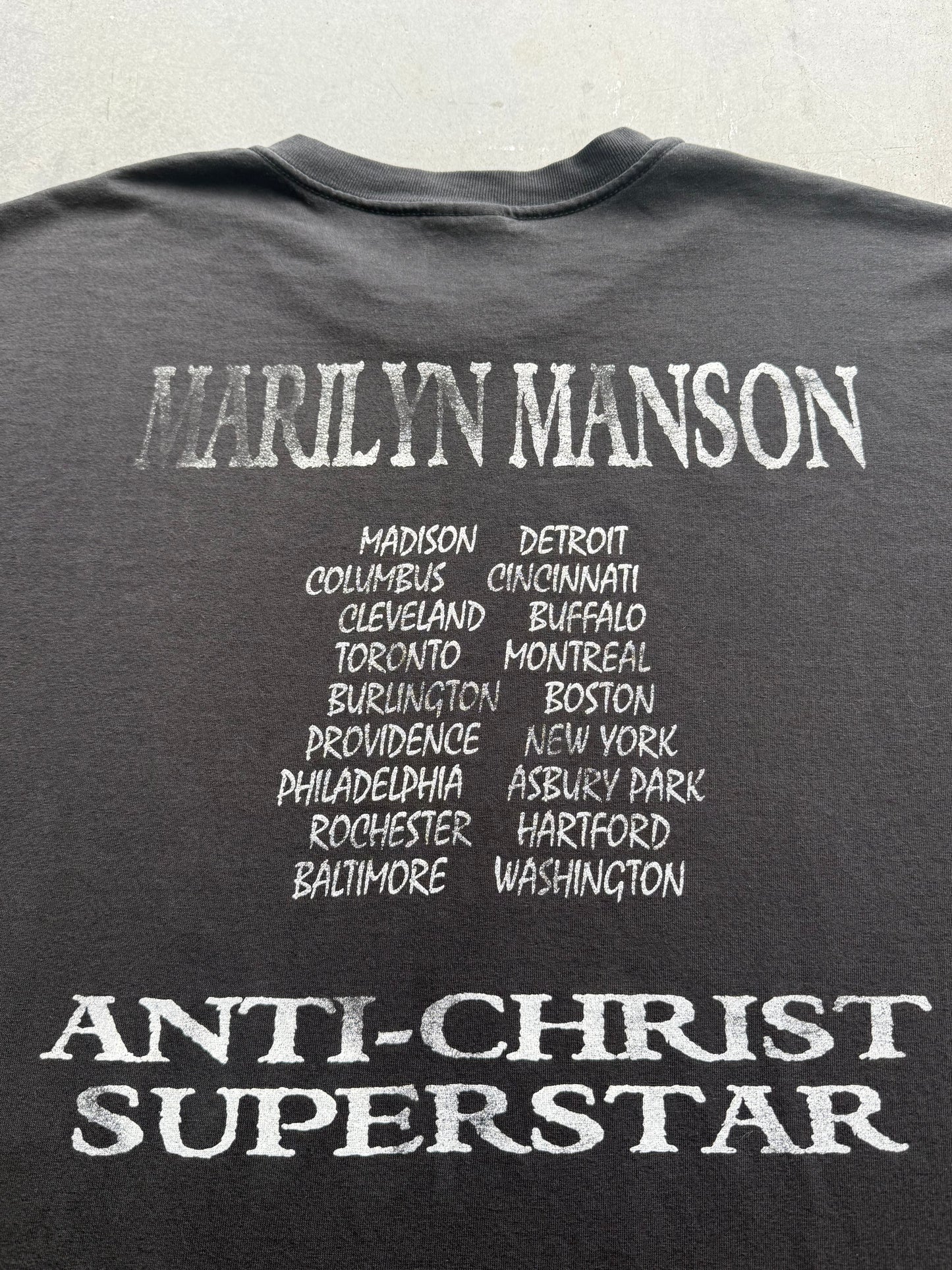 Rare Vintage 1990s Marilyn Manson Antichrist Superstar Bootleg Tour Tee ( XL )