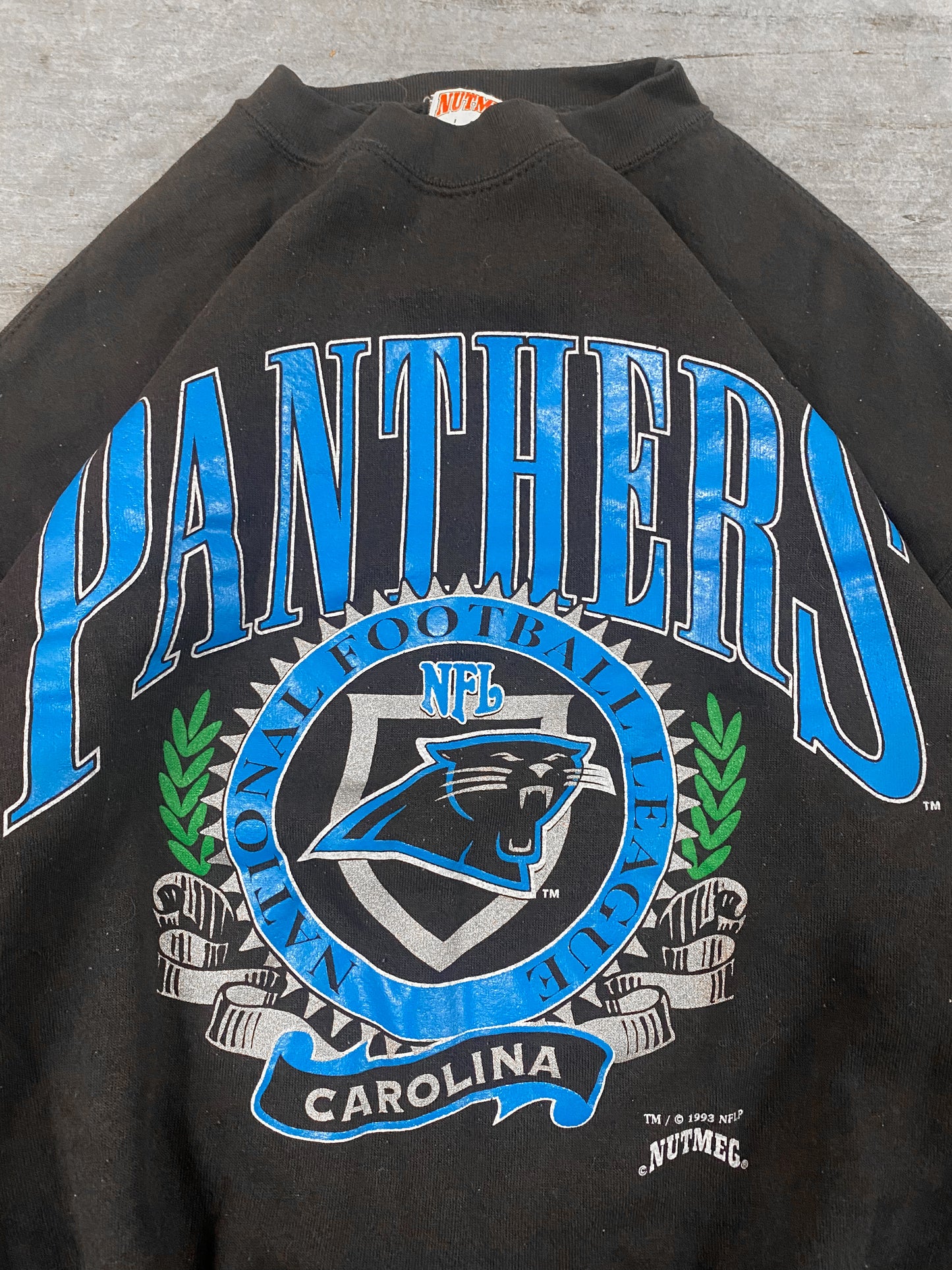 Vintage 1993 Carolina Panthers Nutmeg Crewneck ( Large )