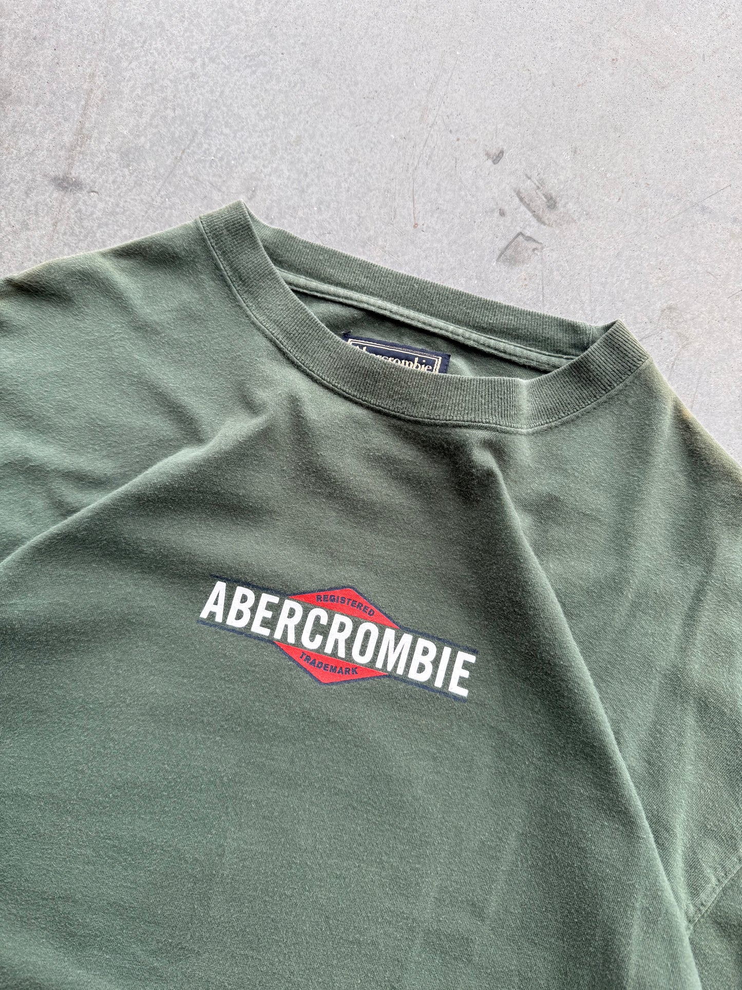 Vintage 2000s Abercrombie & Fitch Long Sleeve Green Tee ( XXL )