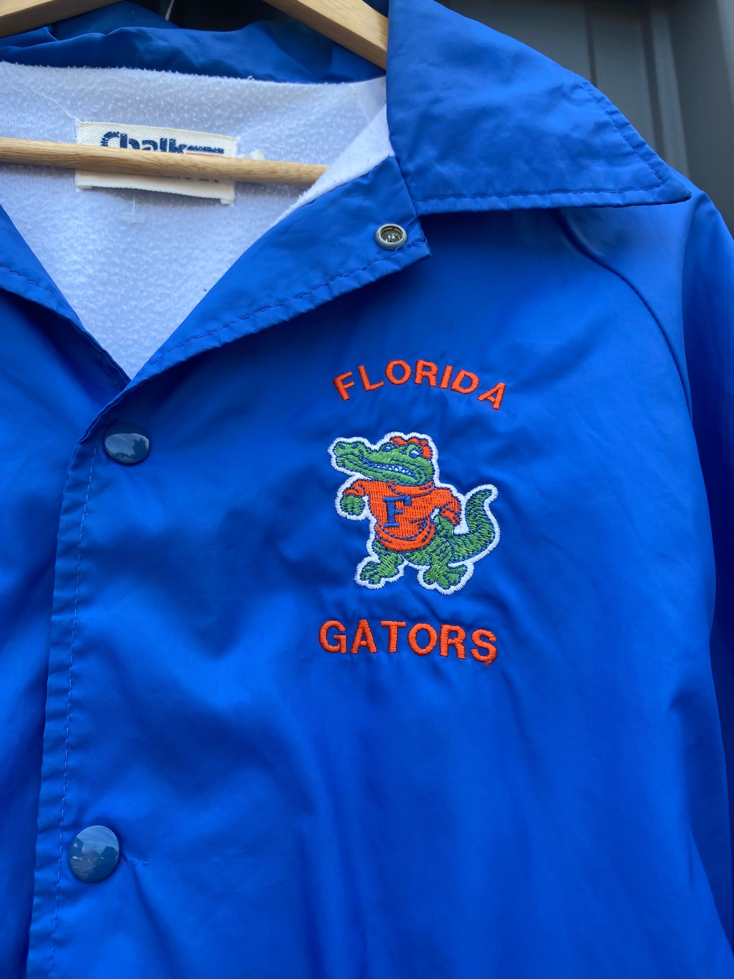 Vintage 90’s Chalkline Florida Gators Blue Buttoned Up Jacket ( Large )