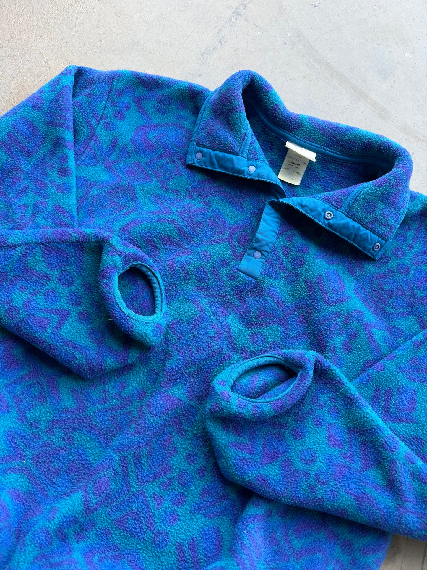 Vintage 90s LL Bean Blue & Purple Fleece ( Wmns Medium )