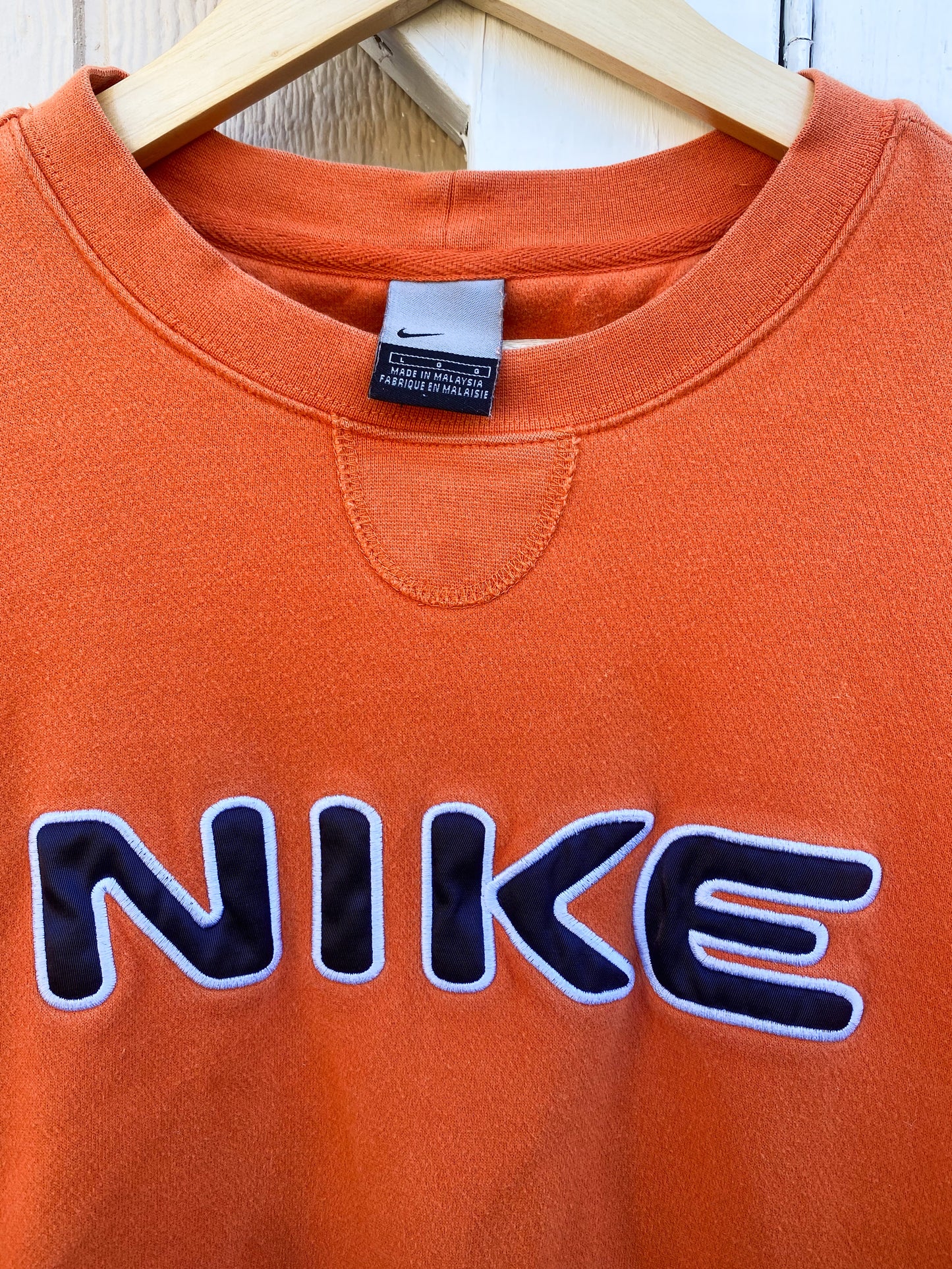 Vintage Y2K Nike Orange Crewneck ( Large )