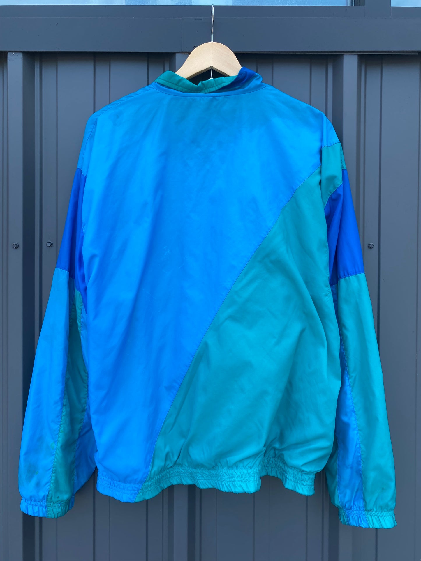 Vintage 90’s Nike Green & Blue Windbreaker Jacket ( Large )