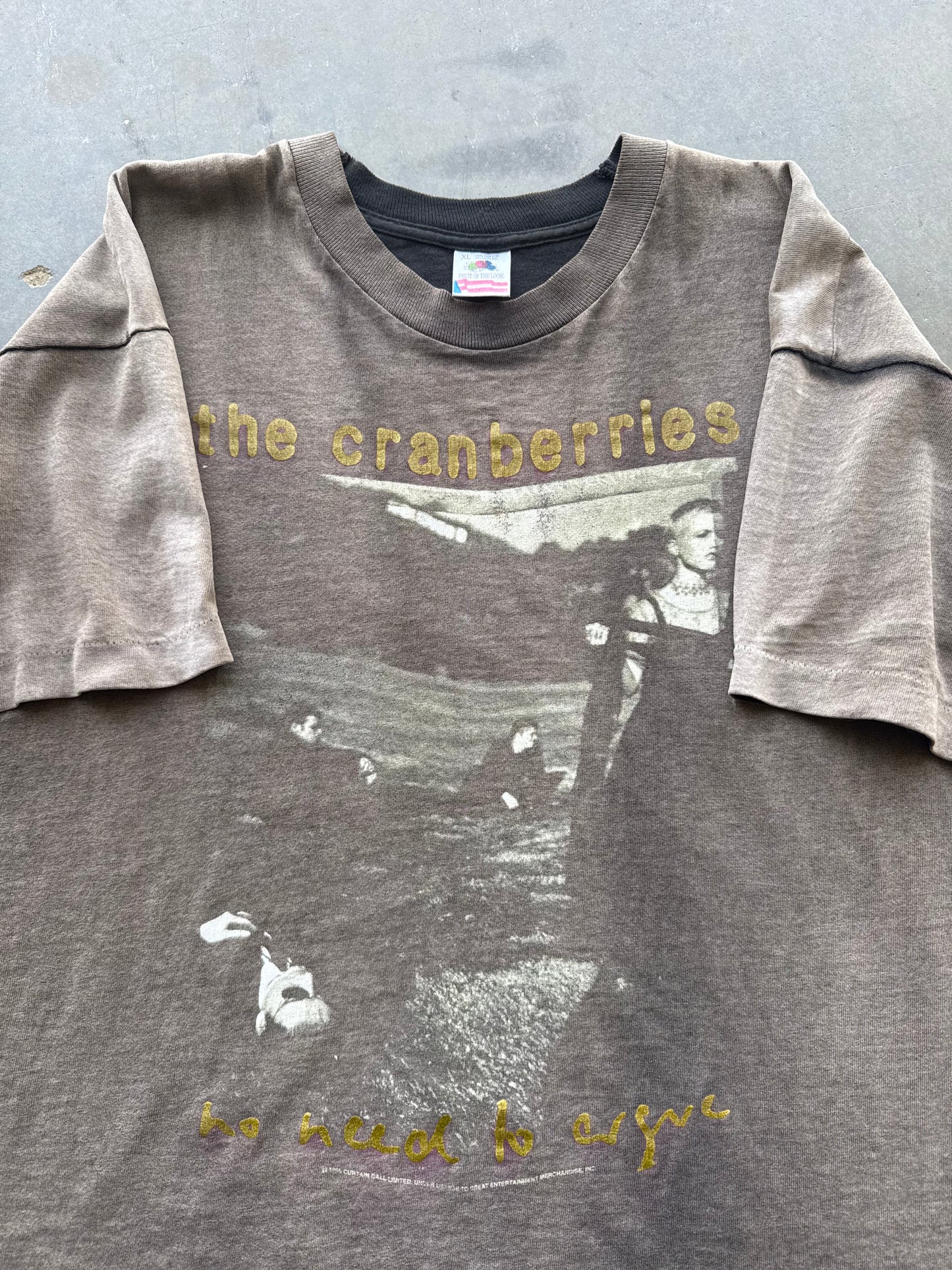 Vintage 1995 The Cranberries Faded Band Tee ( XL )