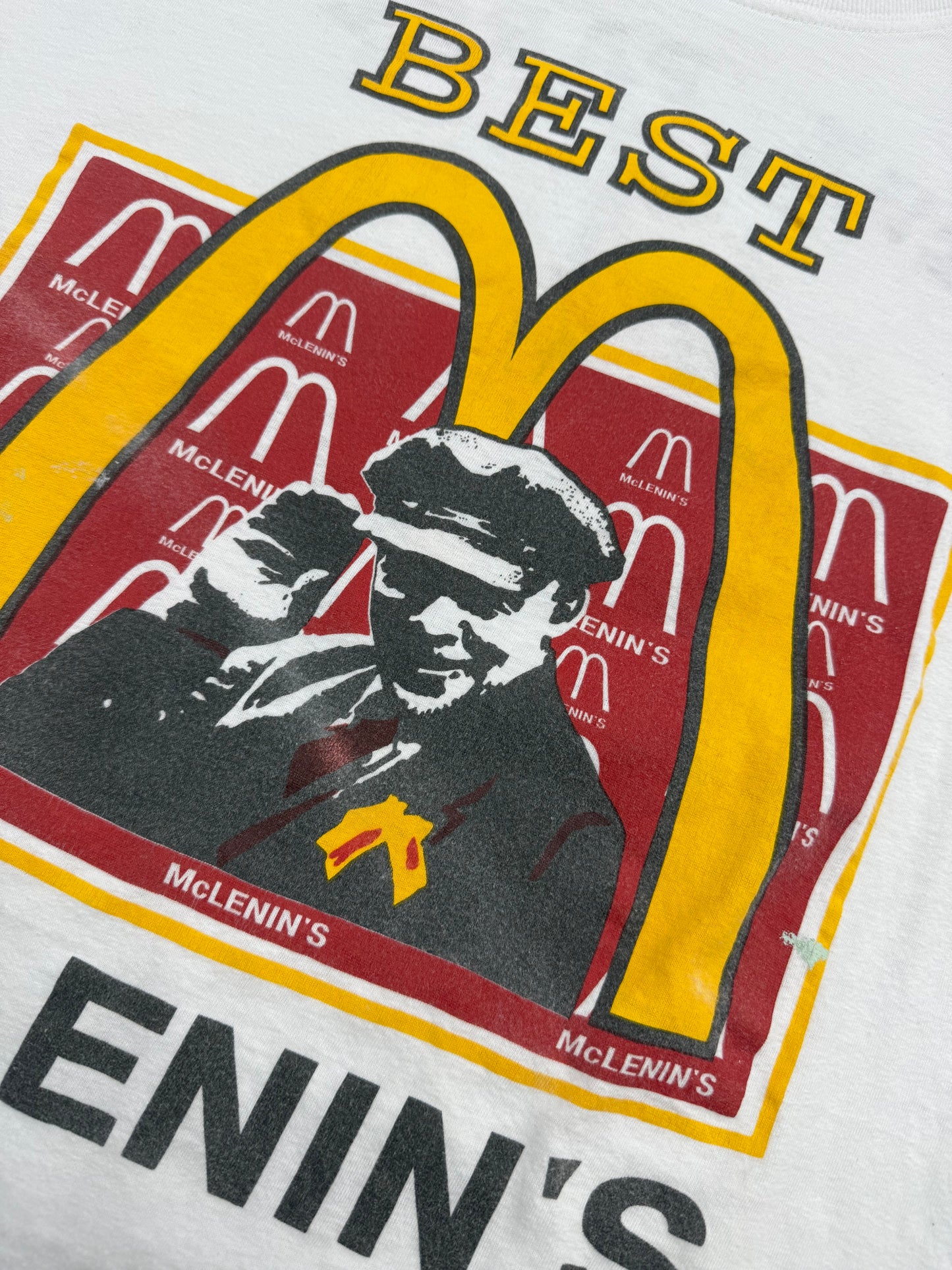 Vintage 1990s Best Mclenins Communist Party Is Over Tee ( Large )