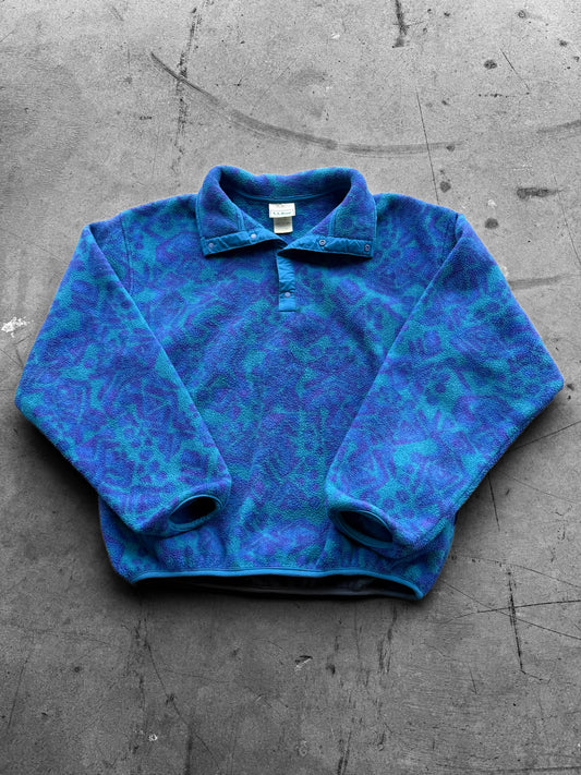 Vintage 90s LL Bean Blue & Purple Fleece ( Wmns Medium )