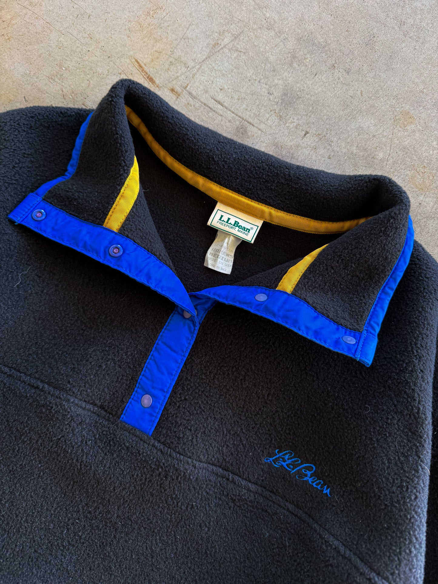 Vintage 1990s L.L Bean Quarter Snap Fleece ( Medium )