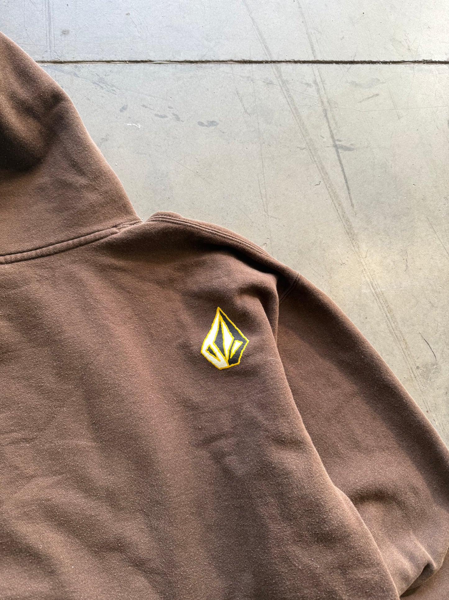 Vintage 2000s Volcom Brown Skate Y2K Hoodie ( XL )