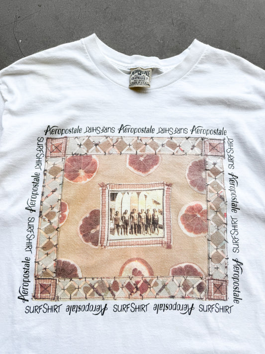 Vintage 1990s Aéropostale Surf Shirt Art Tee ( Large )