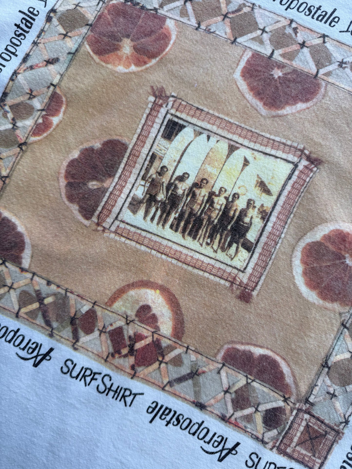 Vintage 1990s Aéropostale Surf Shirt Art Tee ( Large )