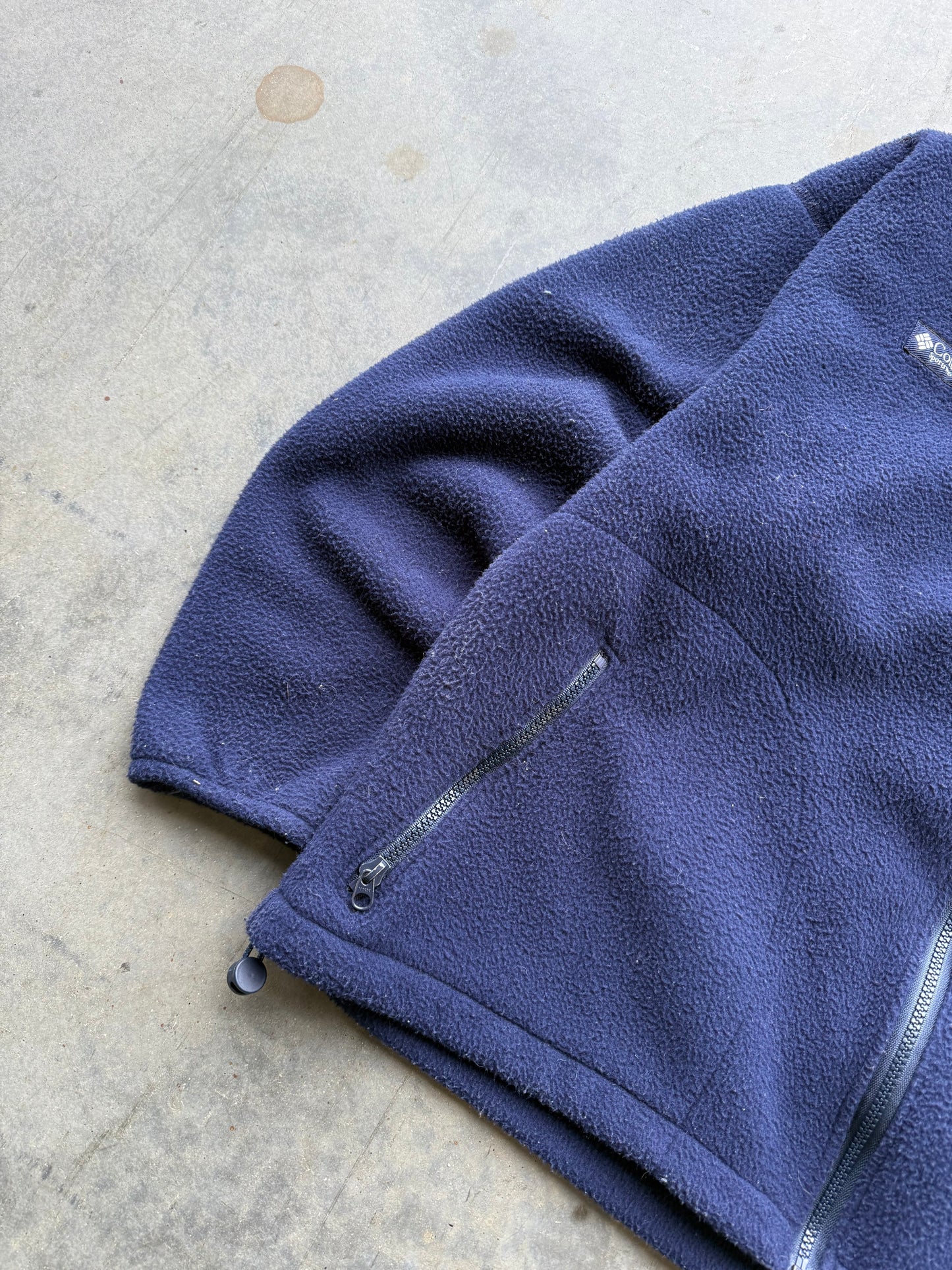 Vintage 1990s Columbia Sportswear Navy Zip Up Fleece ( XL )