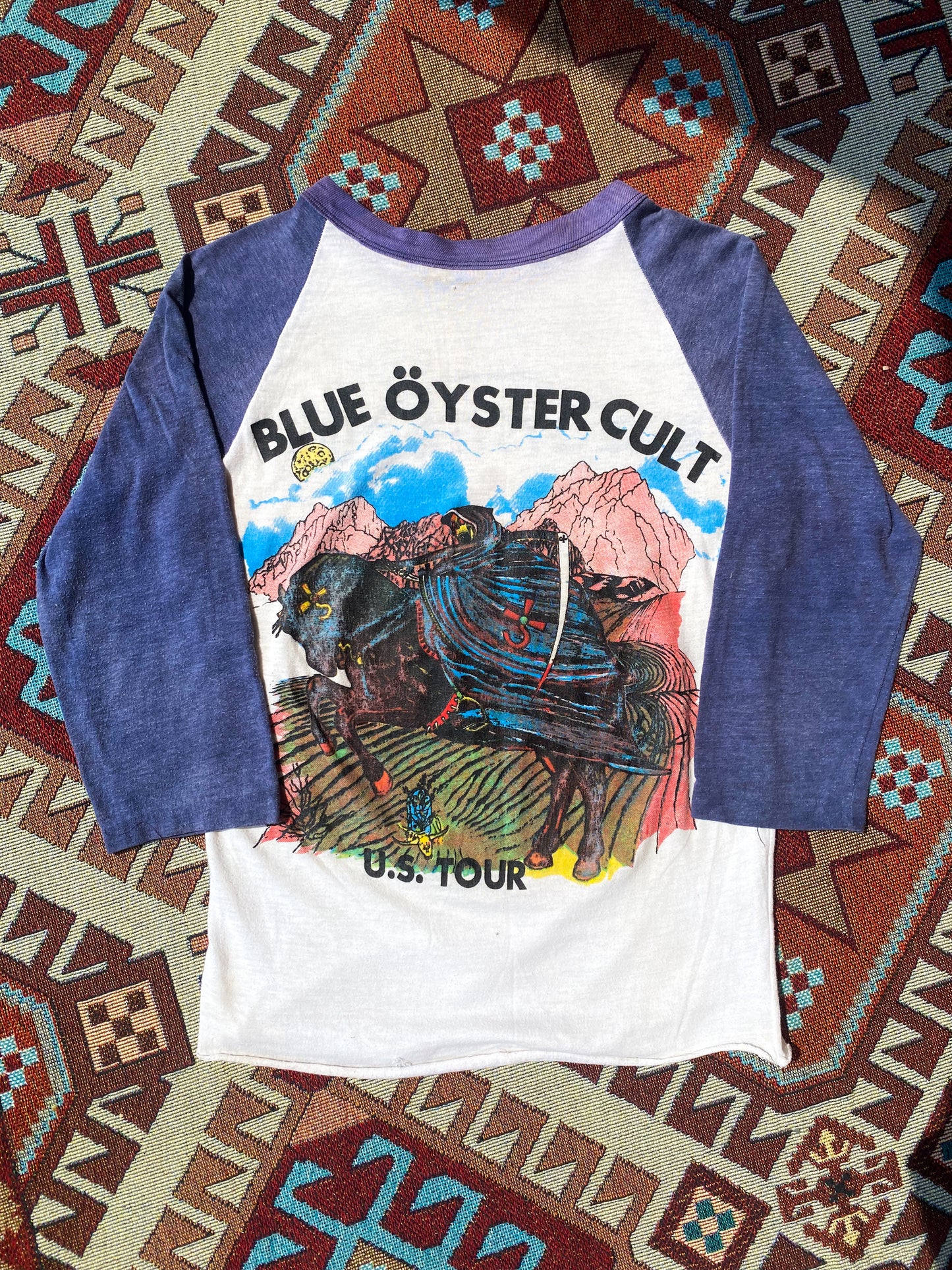 Vintage 80’s Blue Oyster Cult Raglan Tee ( Med )