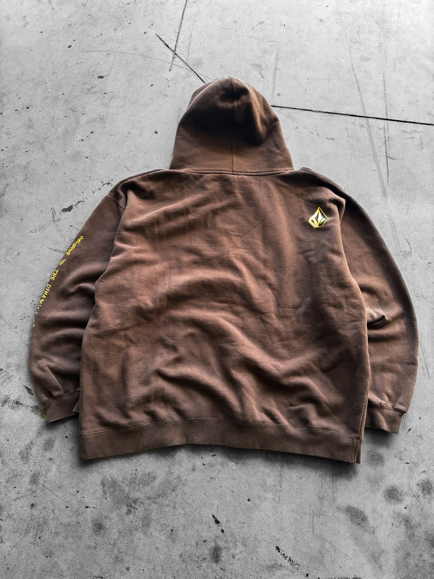 Vintage 2000s Volcom Brown Skate Y2K Hoodie ( XL )