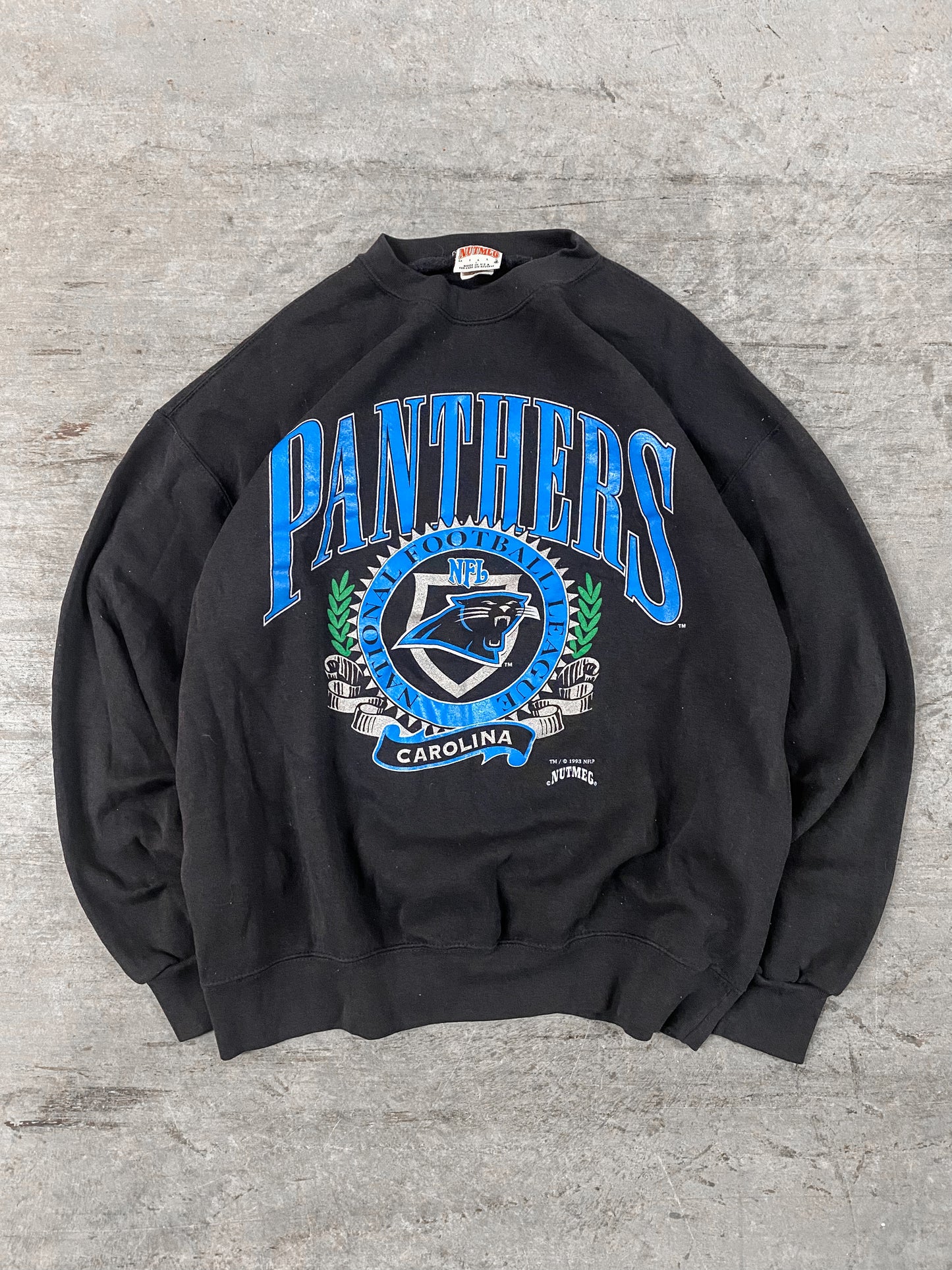 Vintage 1993 Carolina Panthers Nutmeg Crewneck ( Large )