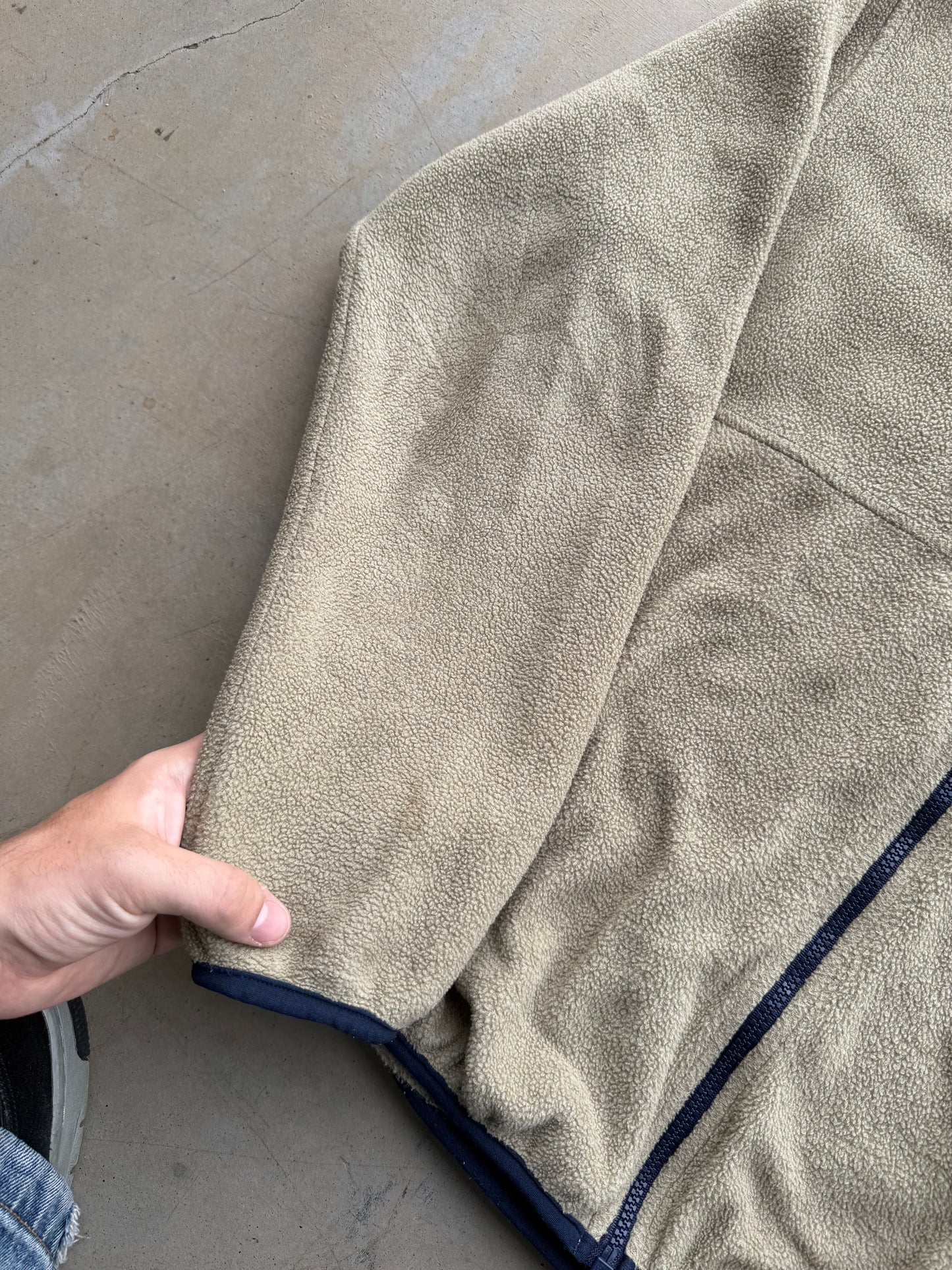 Vintage 90s LLBean Tan Zip Up Fleece (Large)