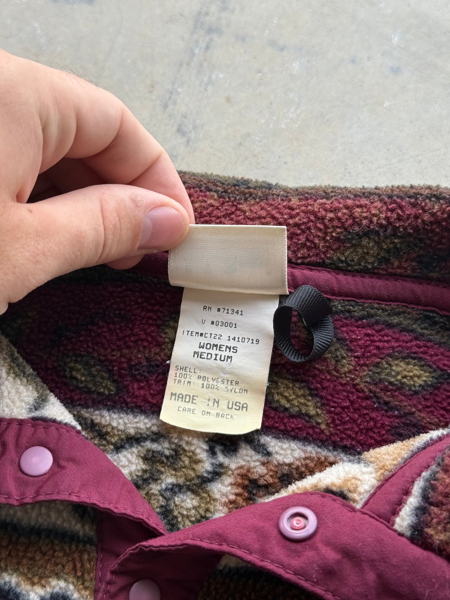 Vintage 90s LL Bean Floral Leaves Fleece ( Wmns Medium )