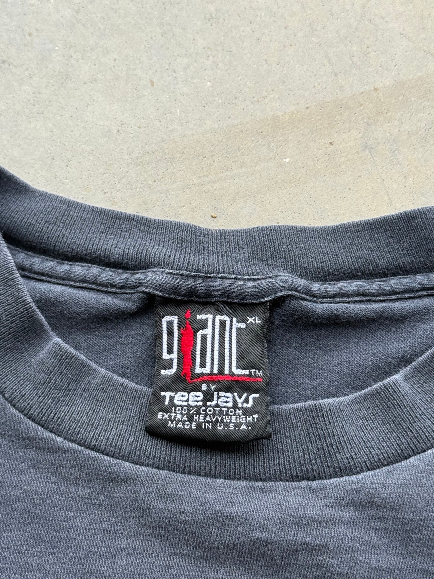 Vintage 90s L7 Long Sleeve Skeleton Hand Tee ( XL )