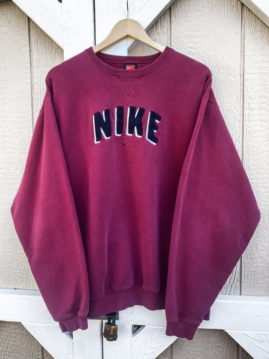 Vintage 90’s NIKE Maroon Crewneck ( Large )