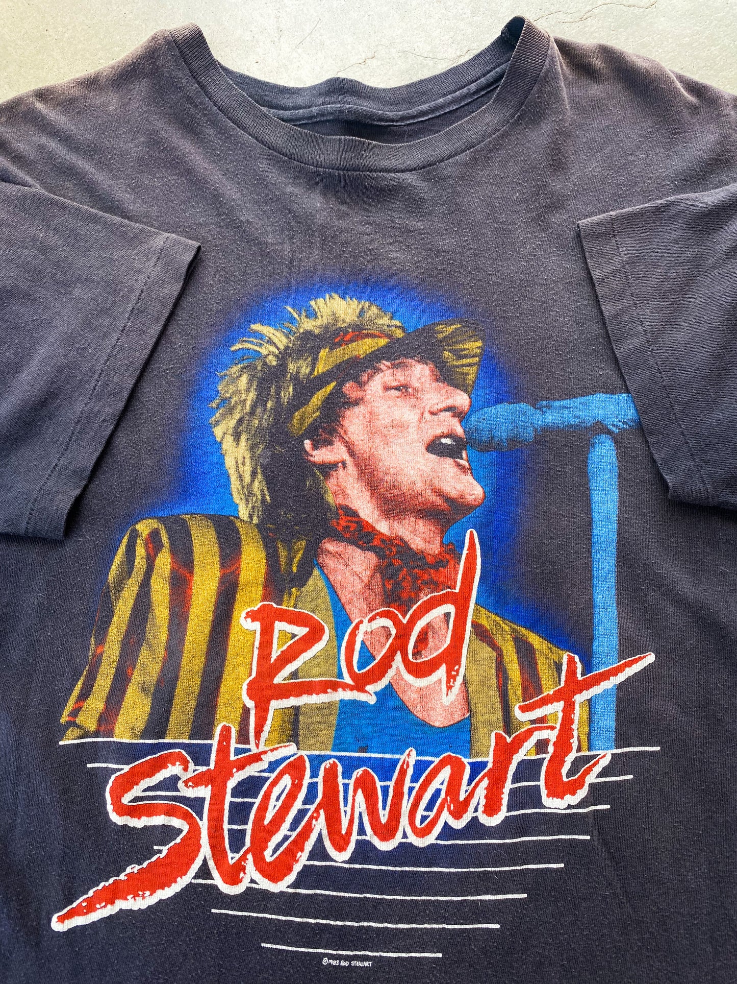 Vintage 1983 Rod Stewart Body Wishes Tour Tee ( Medium)