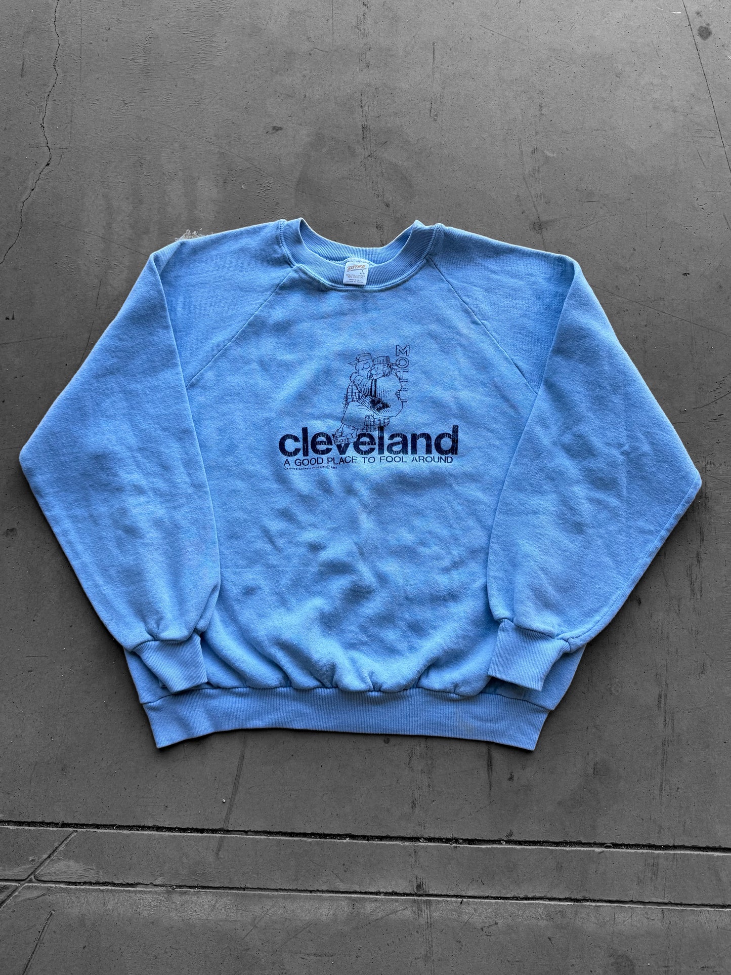 Vintage 80s Cleveland “A Good Place To Fool Around” Crewneck ( Large )