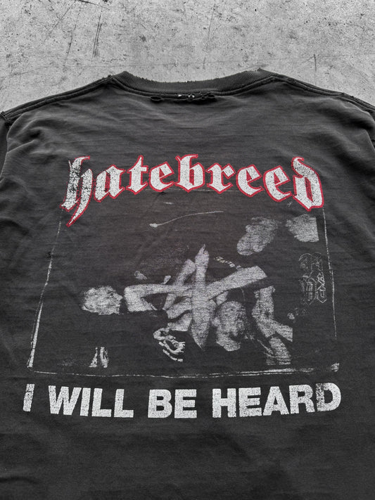 Vintage Y2K Hatebreed Band Distressed Band Tee ( Large )
