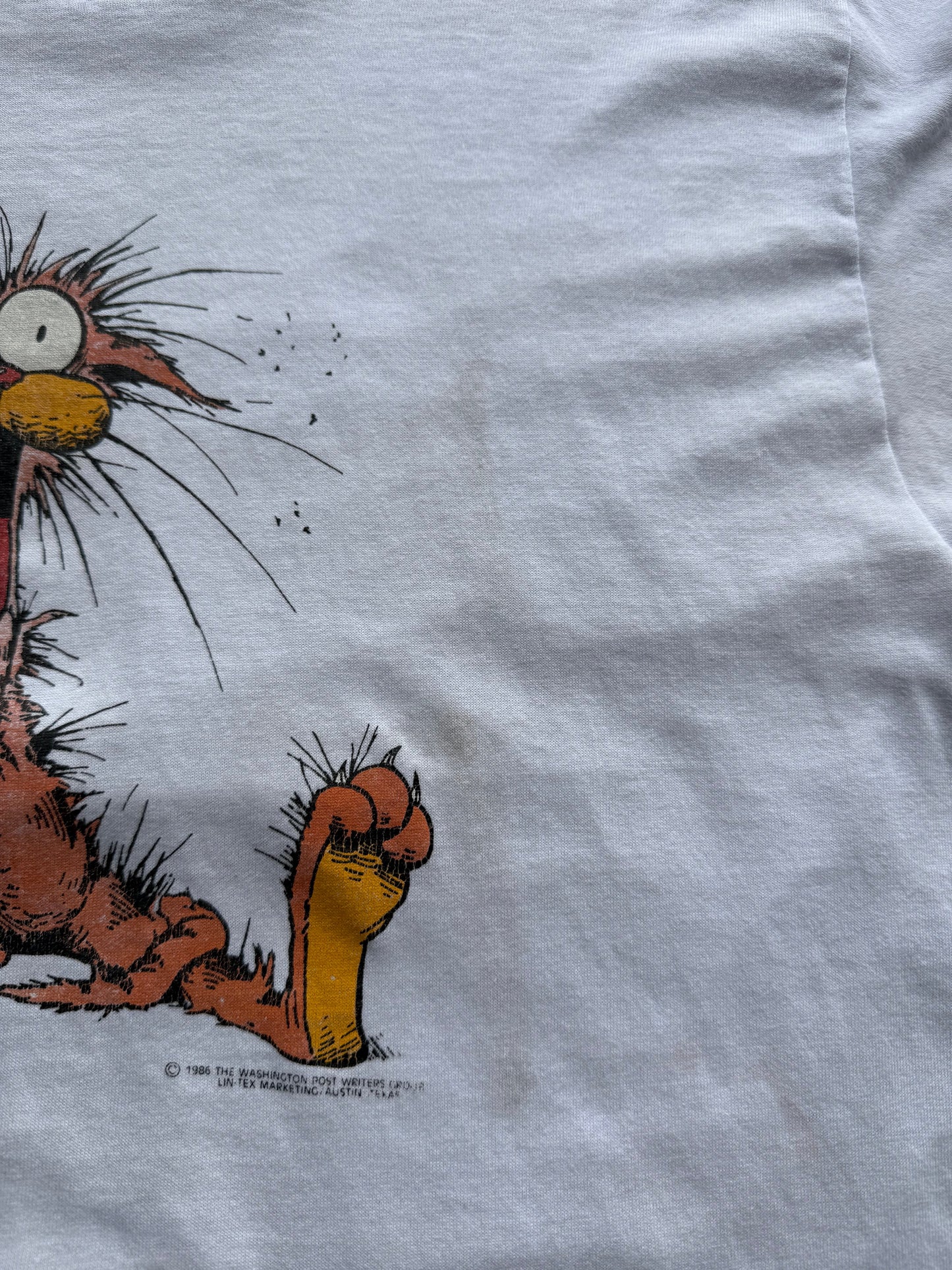 Vintage 1980s Bill The Cat Art Tee ( Large )