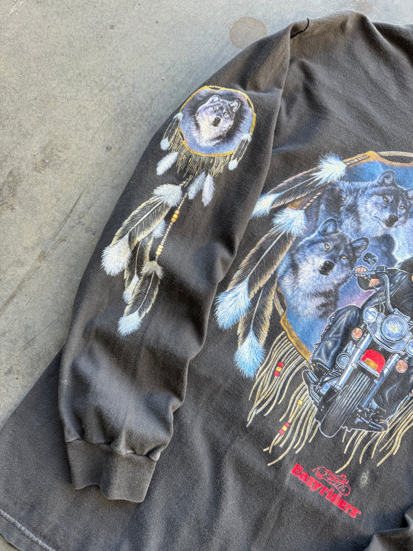 Vintage 90s Easyriders Dreamcatcher Long Sleeve Tee ( Medium )